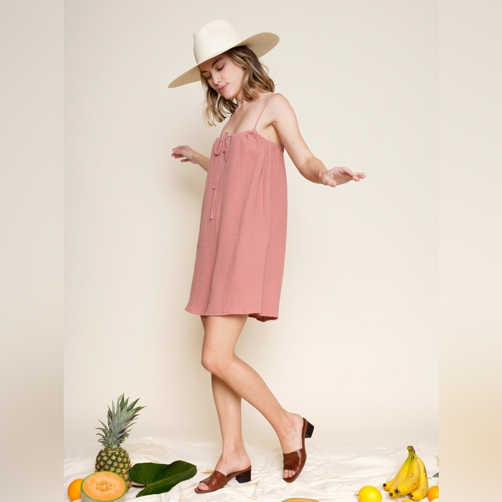 Large Terracotta Shae Shift Dress from Whimsy + Row, a sustainable USA company!
